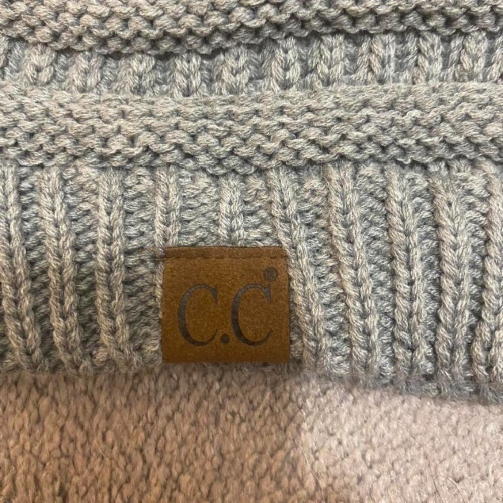 C.C Grey Beanie - Picture 2 of 5